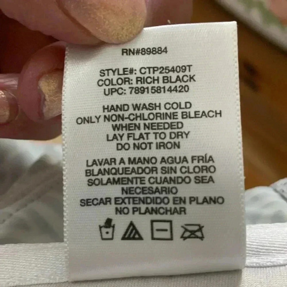 Collection by Catalina Black & White Tankini Top w Adjustable Straps - Picture 8 of 10